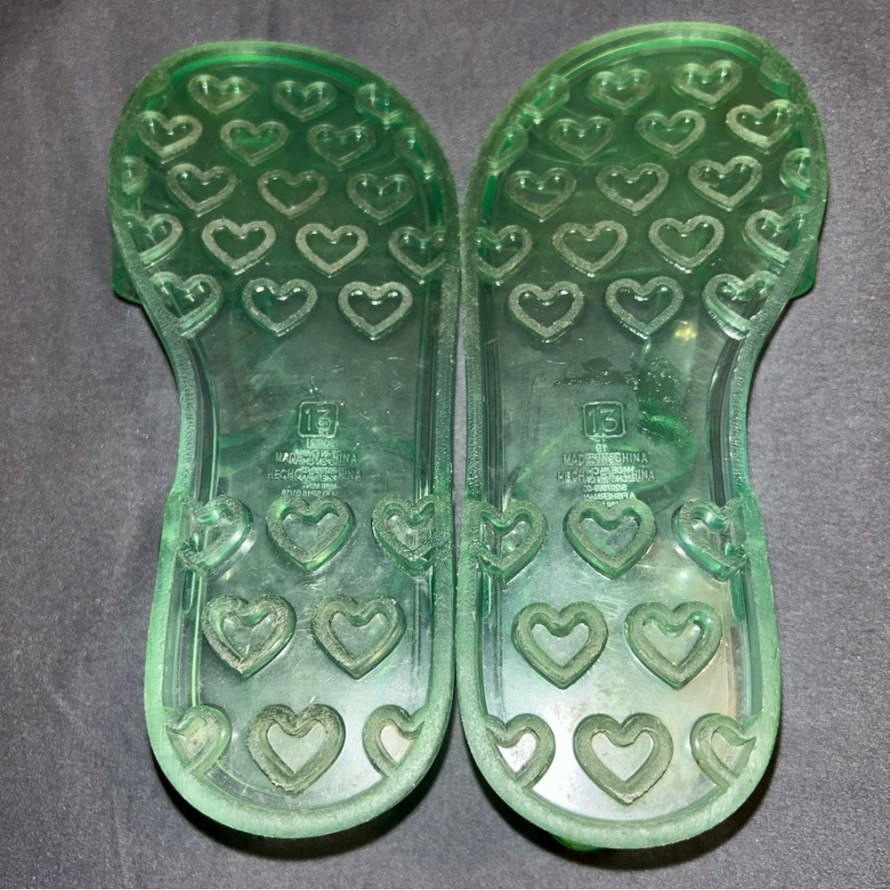 Old Navy Translucent Green Kids Jellies Jelly Sandals - Picture 2 of 3
